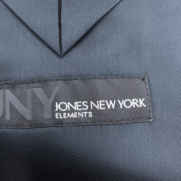 Jones New York Suit Men 44R 39W x 28L Blue Pinstripe Elements Wool Classic Caree - Picture 9 of 16